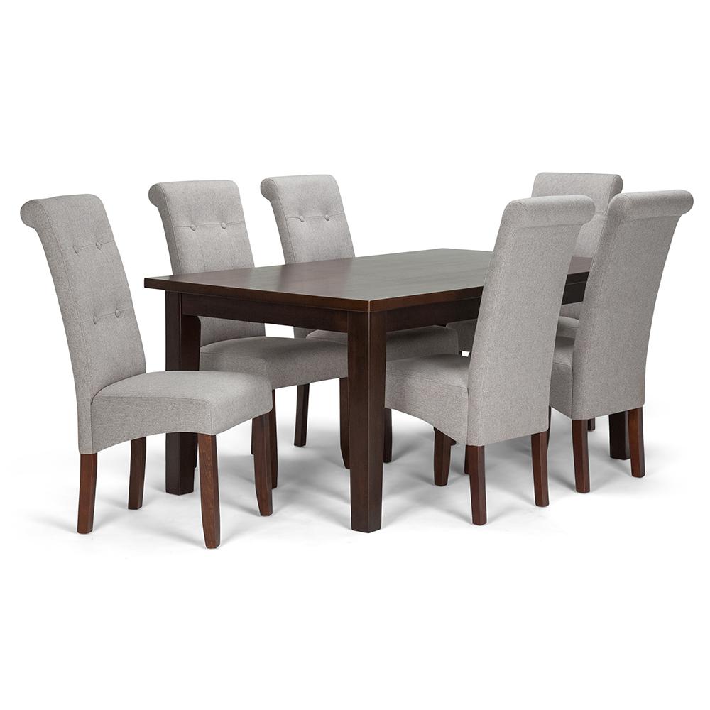 Simpli Home Set Upholstered Chair Wide Table 16008