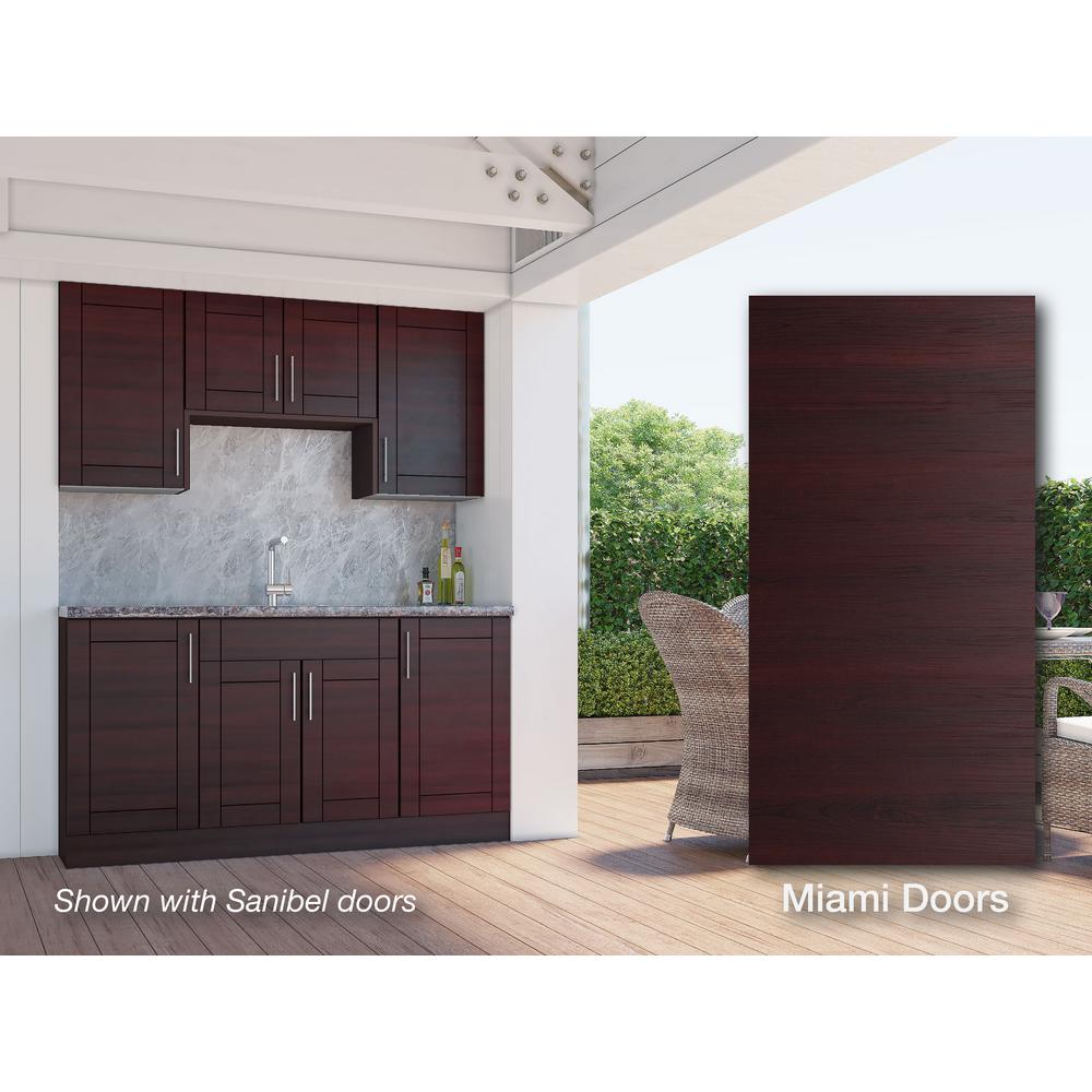 Weatherstrong Mahogany Outdoor Kitchen Cabinet Set 2