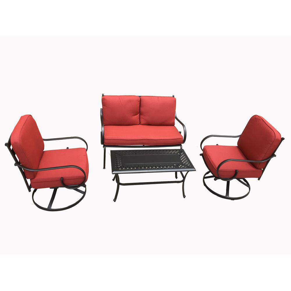 Direct Wicker Steel Outdoor Set Swivel Chair 558