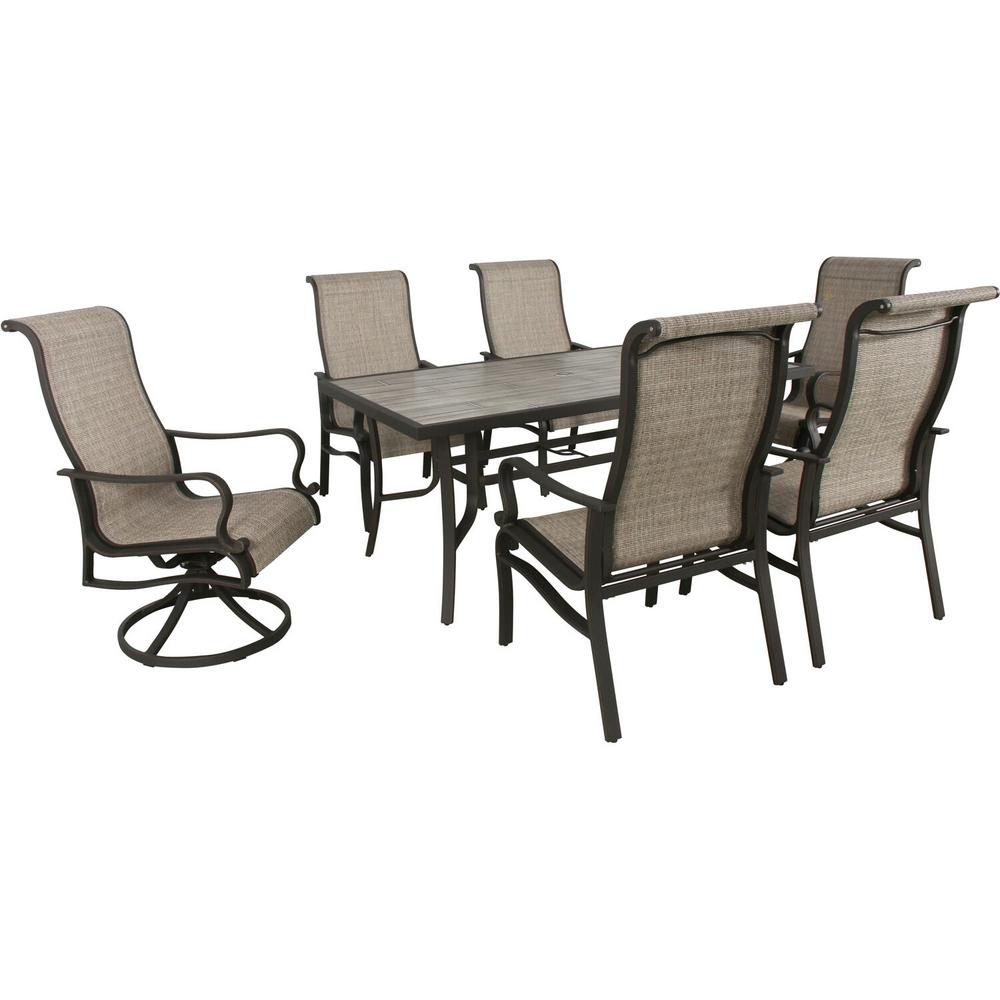 Hanover Outdoor Set Swivel Rocker Stationary Chairs Dining