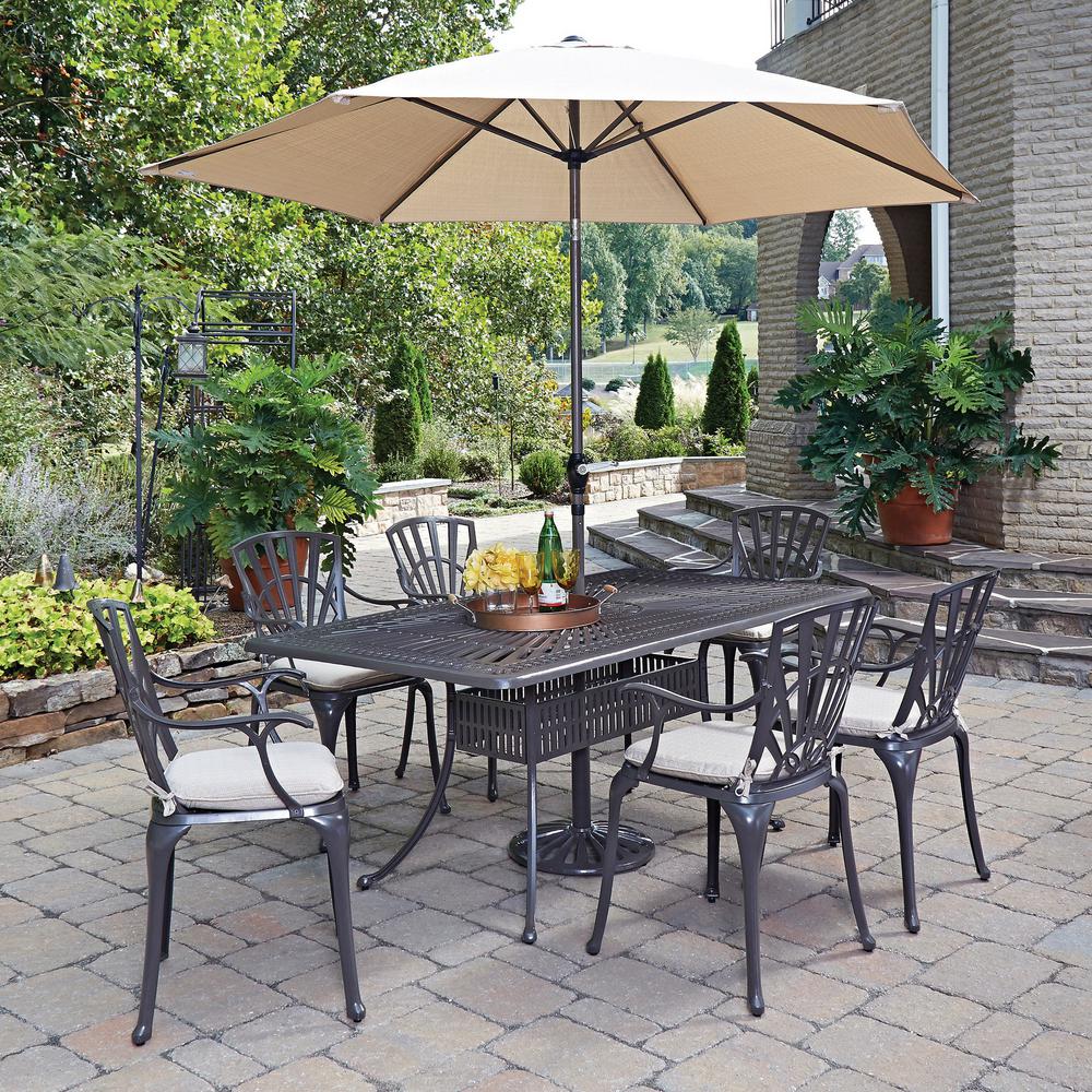 Homestyles Rectangular Outdoor Set Umbrella Cushio Dining