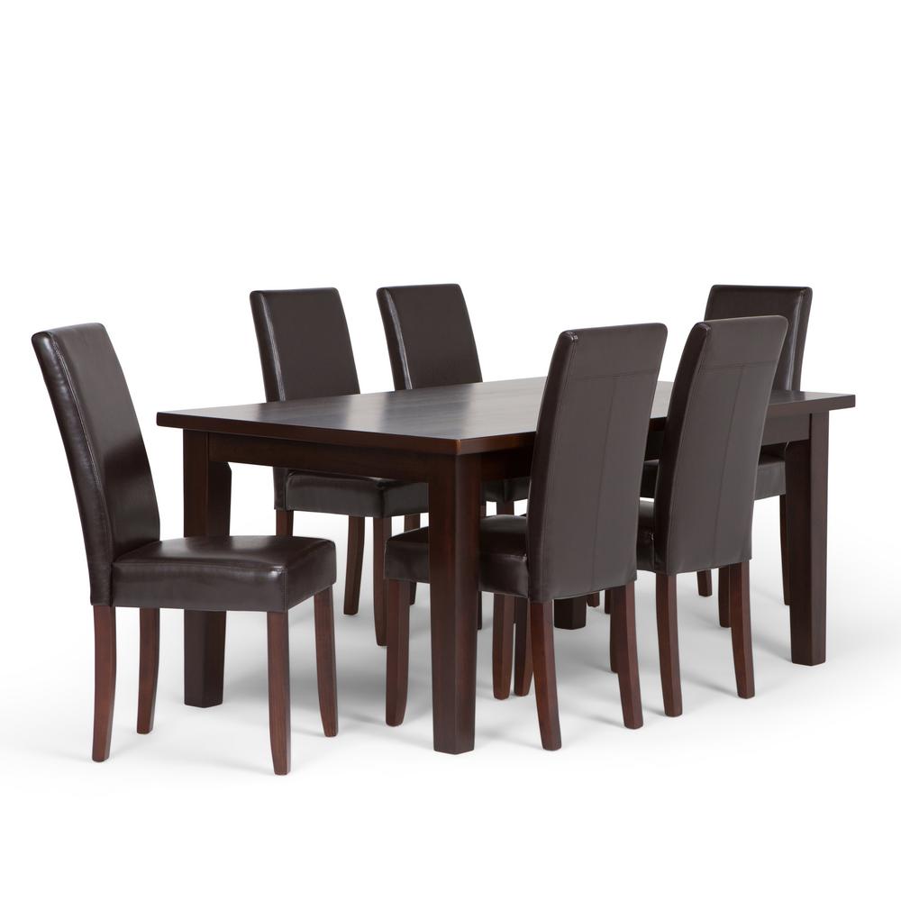 Simpli Home Set Upholstered Chair Tanner Wide Table 661