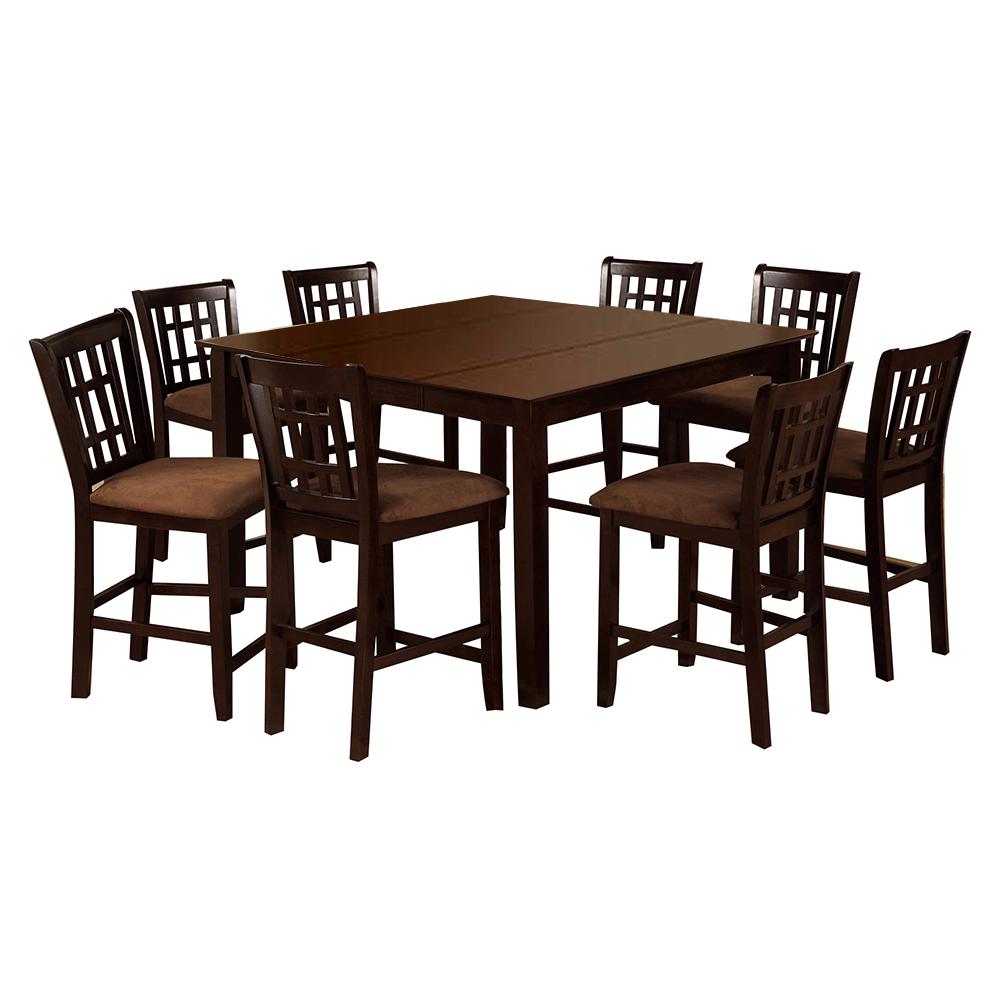 Williams Square Counter Table Set Brown Kitchen Dining