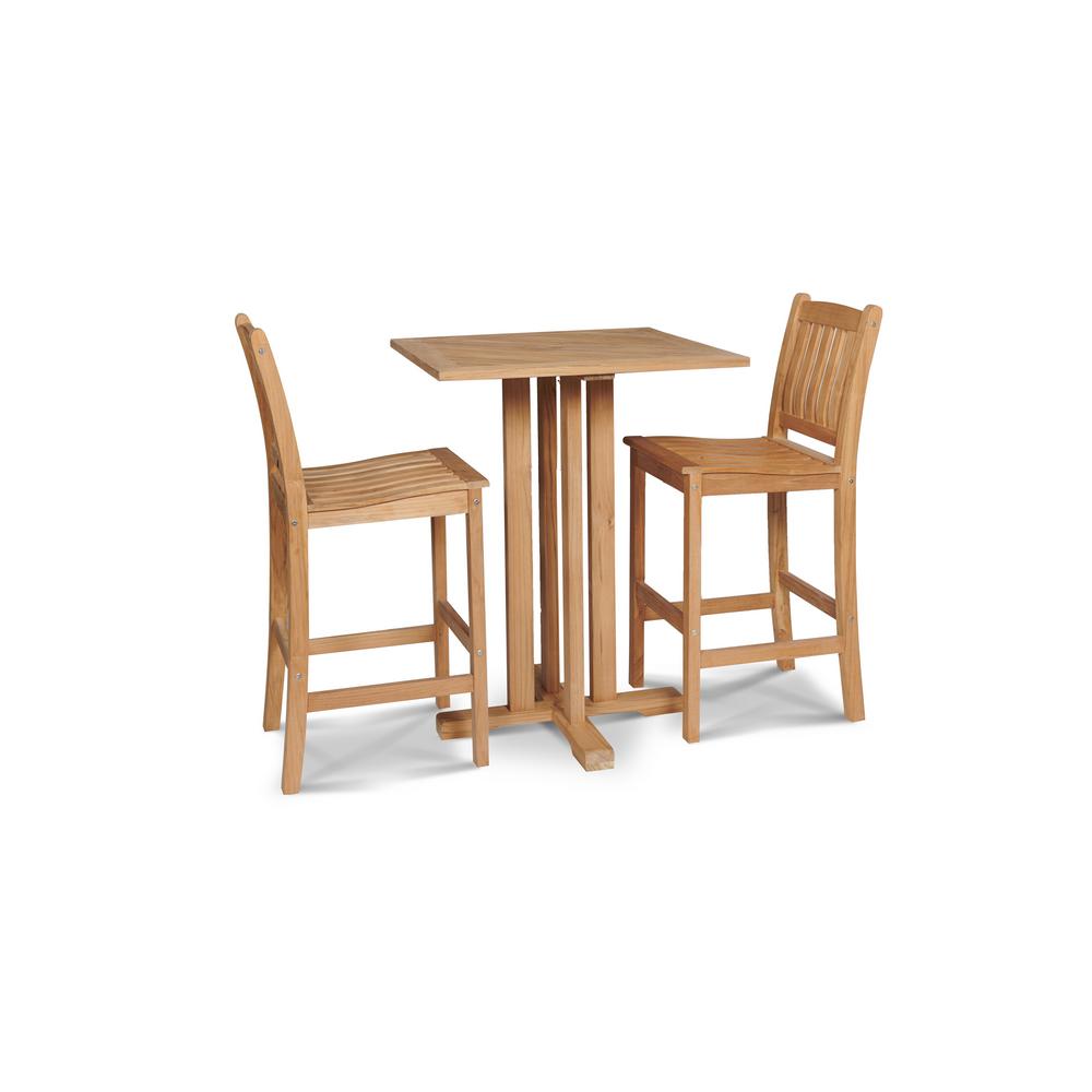 Hiteak Furniture Teak Square Table Bar Outdoor Set 294