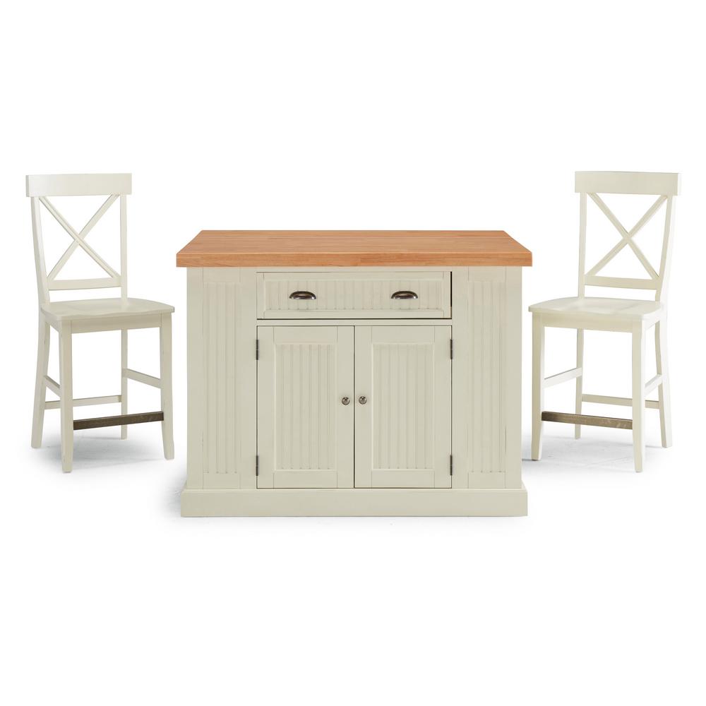 Homestyles Kitchen Wood Top Counter Stools 14418