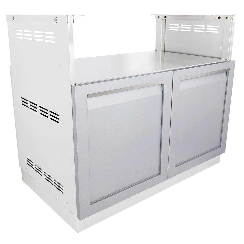 4 Life Outdoor Steel Bbq Grill Outdoor Kitchen Cabinet Door Gray Kitchen Cabinets