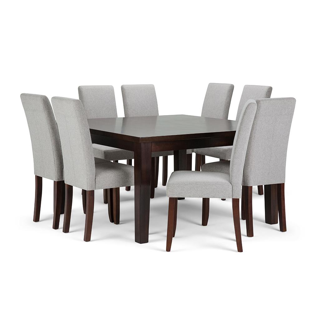 Simpli Home Set Upholstered Chair Wide Table 655
