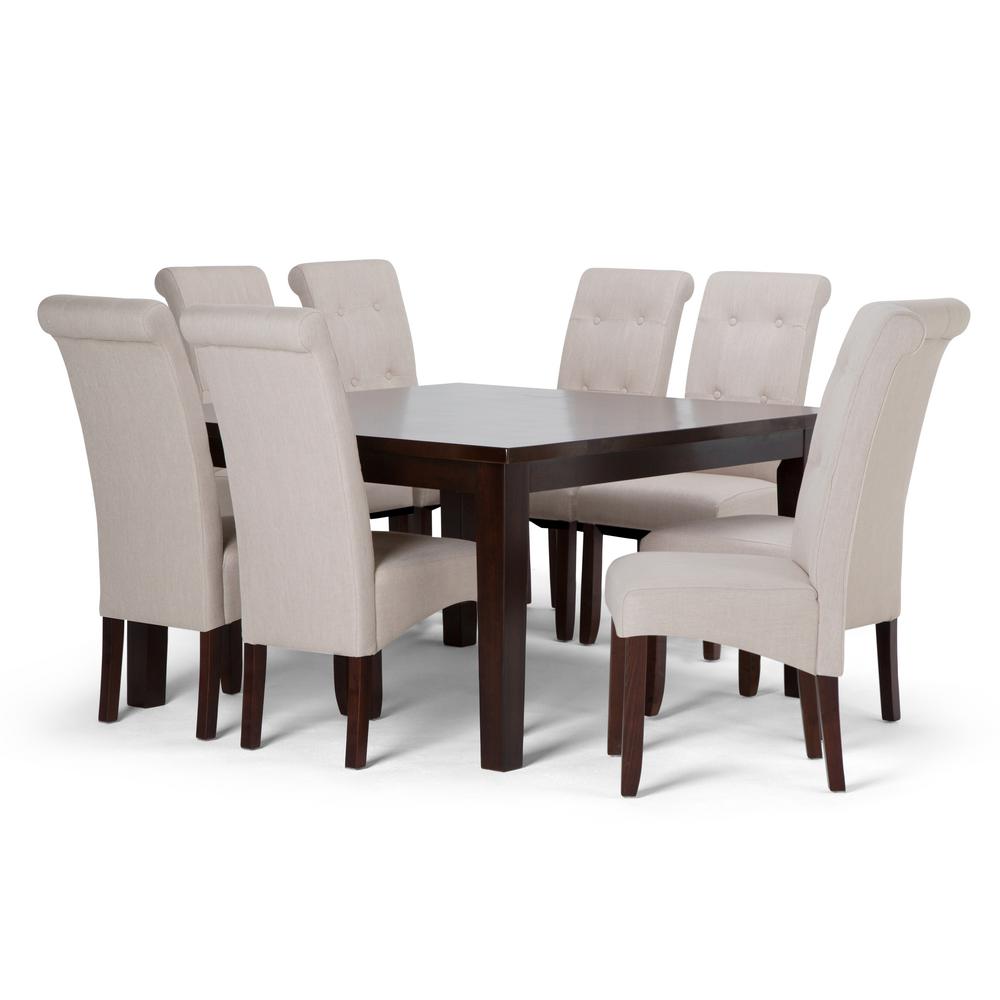 Simpli Home Set Upholstered Chair Wide Table 14050
