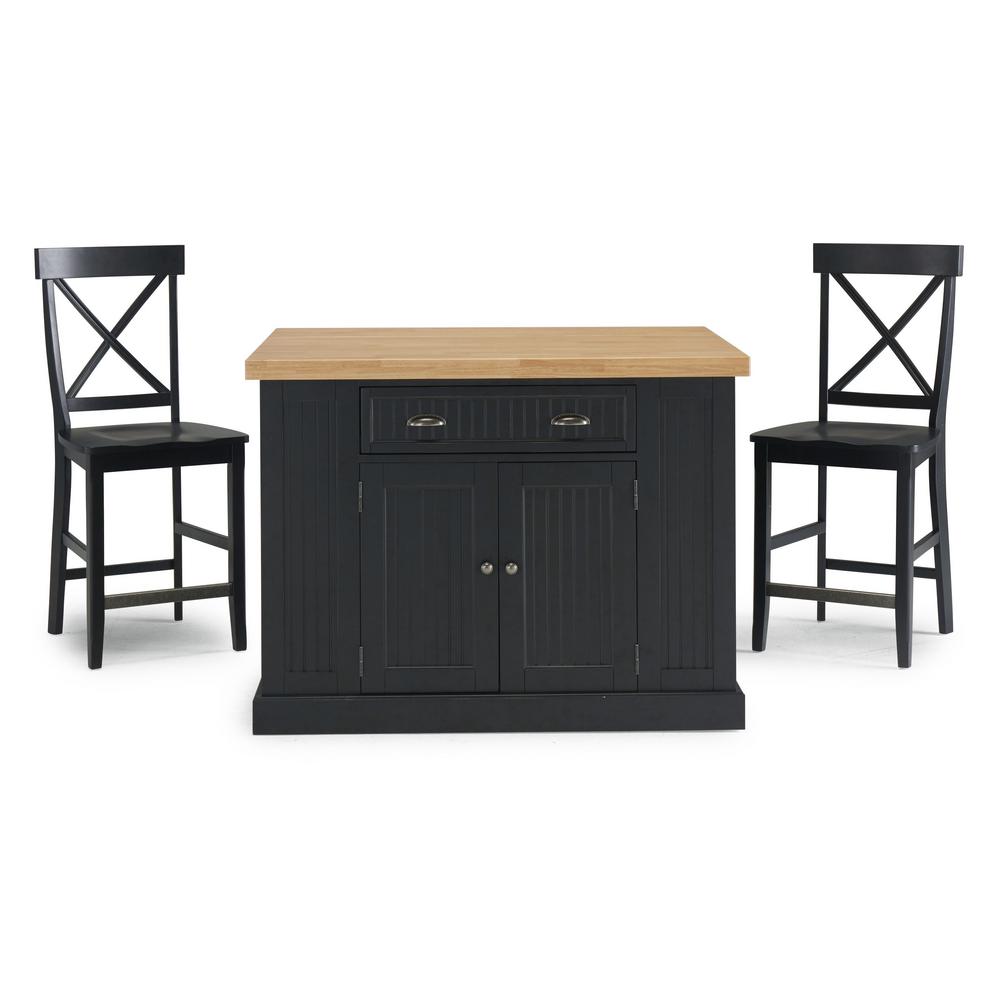 Homestyles Kitchen Wood Top Counter Stools 21272