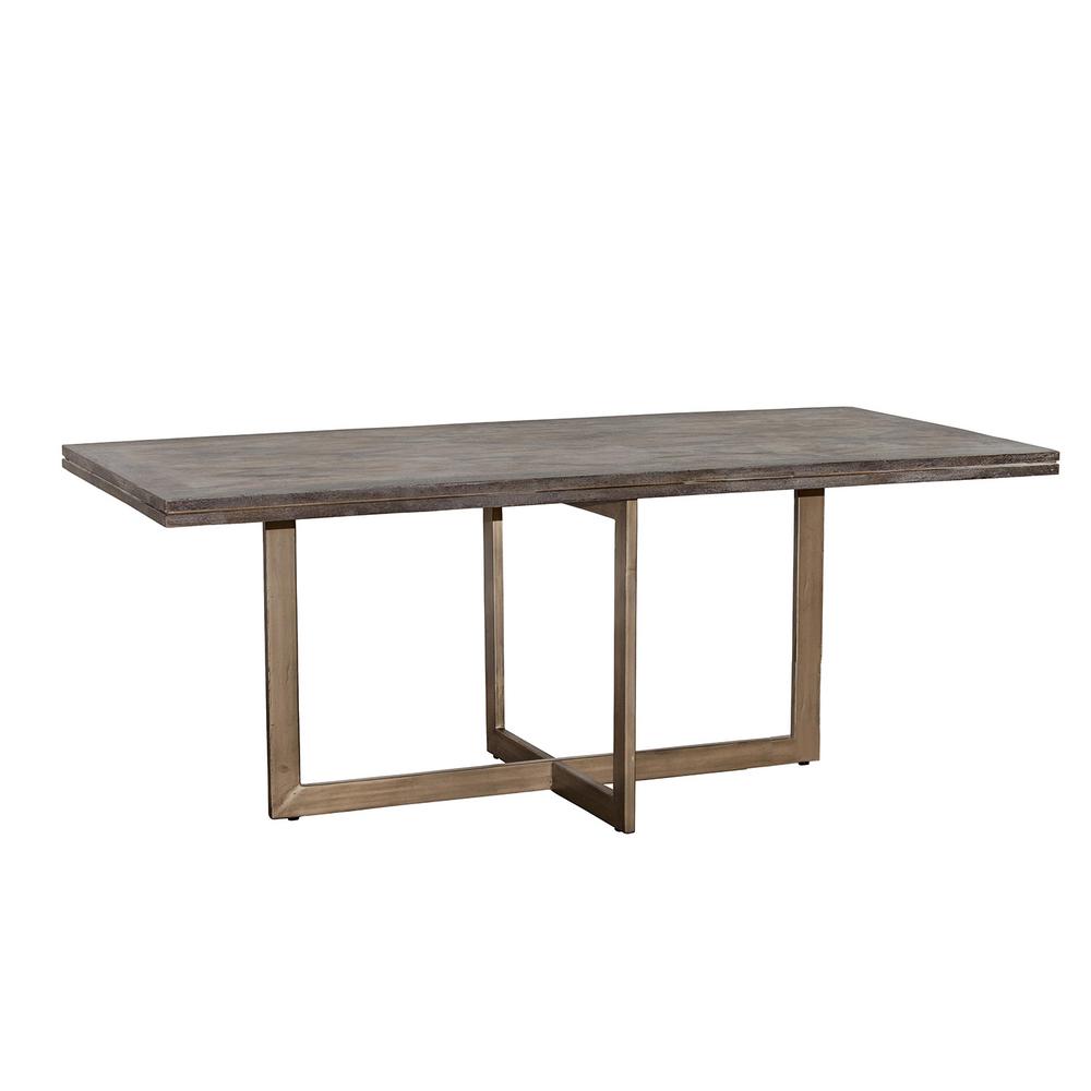 Homeroots Wood Table Gold Kitchen Dining