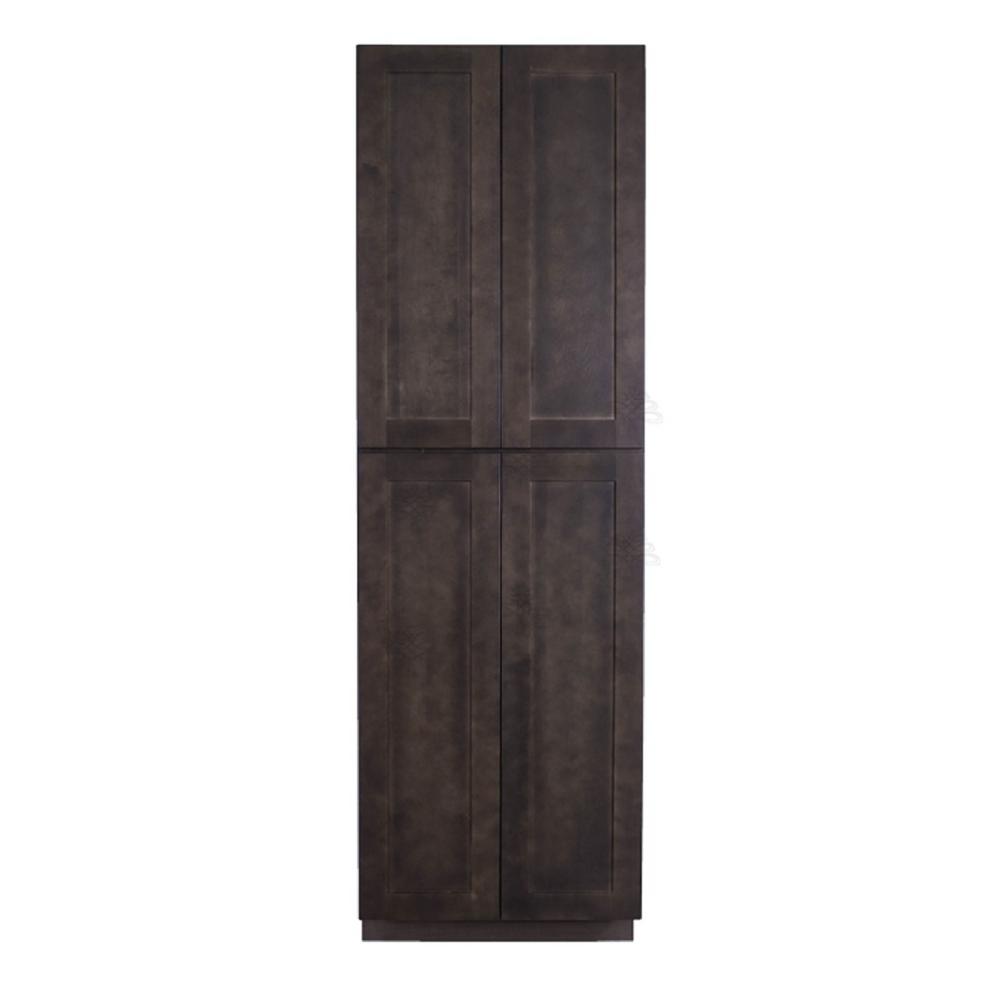 Lifeart Cabinetry Tall Pantry Cabinet Vintage Charcoal 341