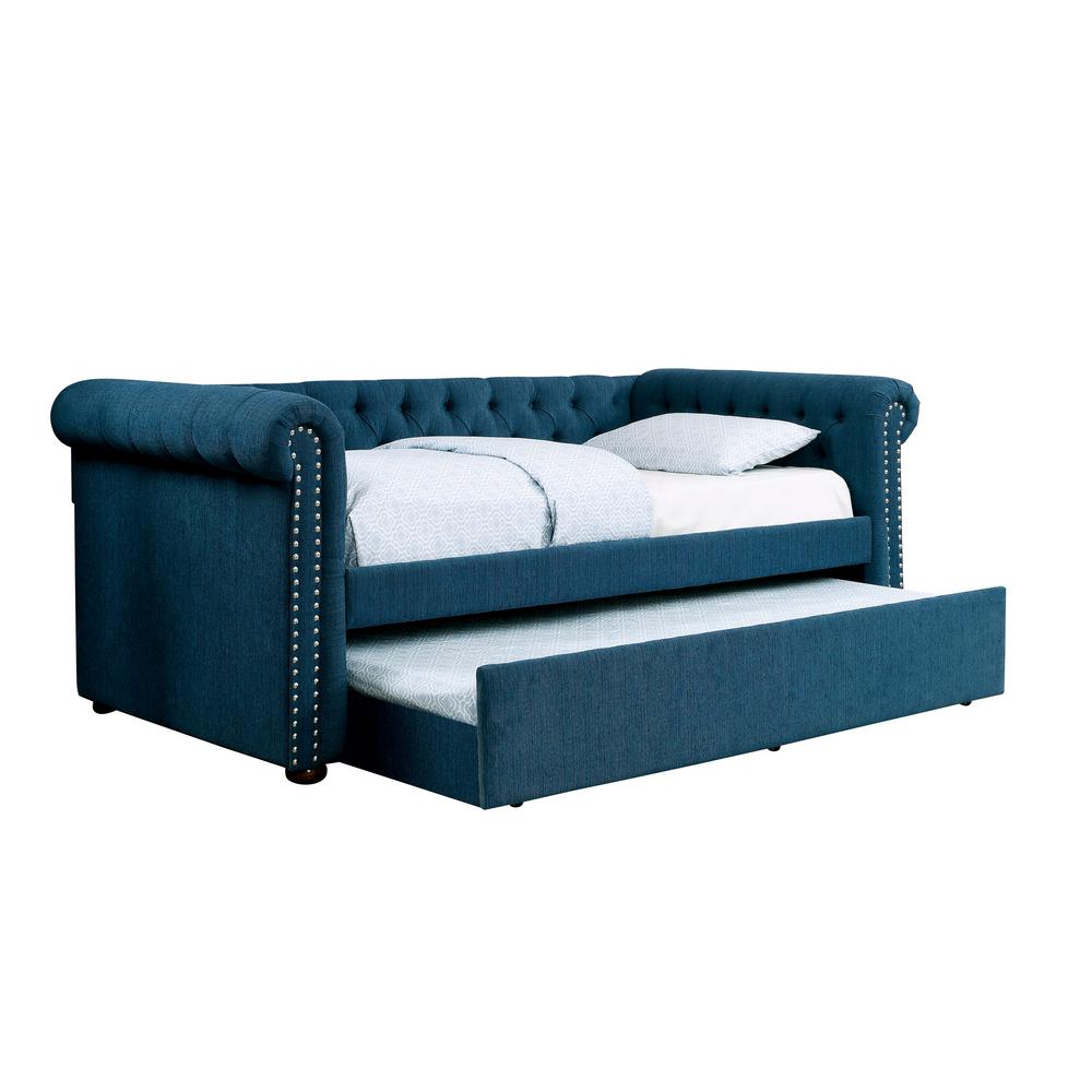 Furniture Of America Tressa Nailhead Twin Bed Trundle