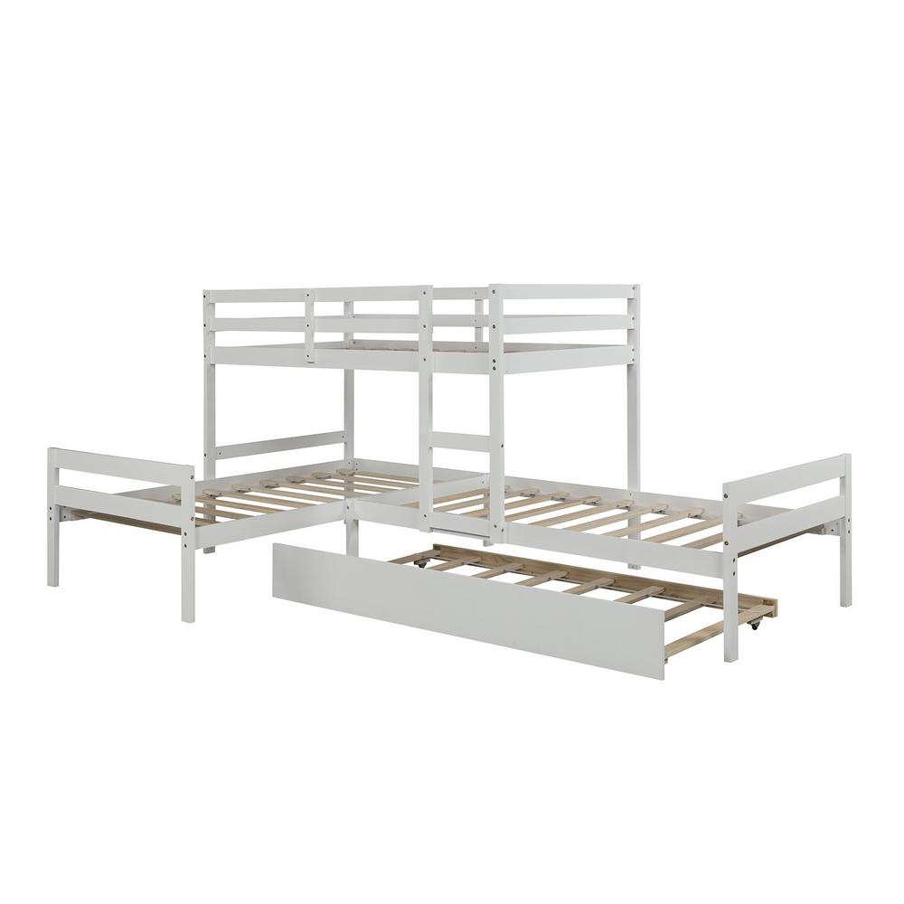 Boyel Living Bunk Bed Wood Trundle Bed Need Spring Bedroom Furniture