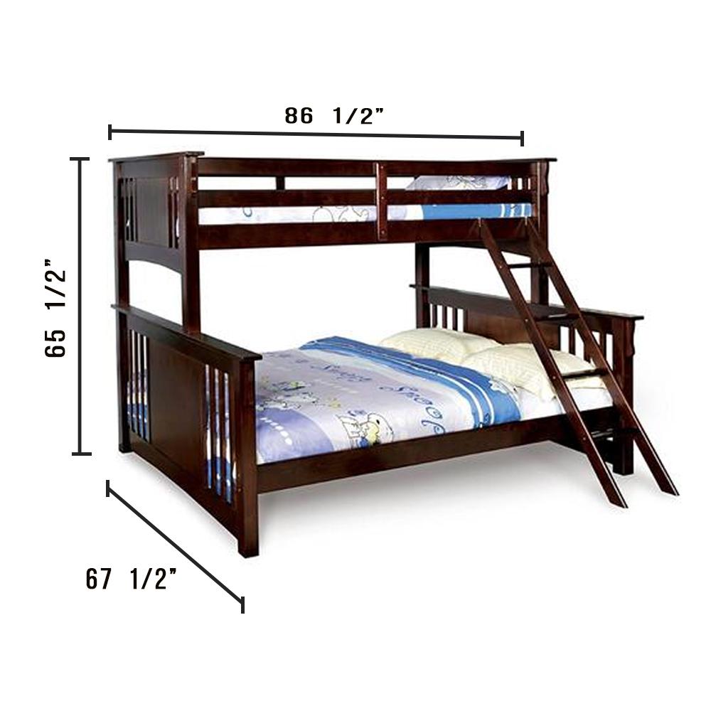 Williams Walnut Twin Queen Bunk Bed Brown Beds Bed Frames