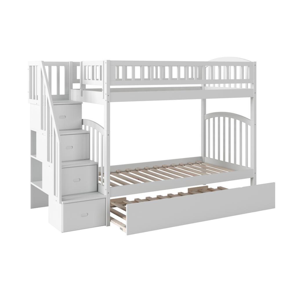 Atlantic Furniture Twin Bunk Twin Trundle Bed Beds Bed Frames
