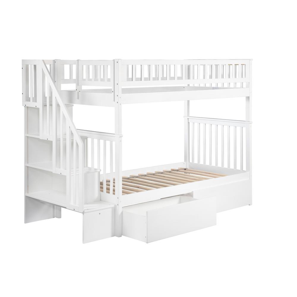 Atlantic Furniture Bunk Twin Bed Drawers Beds Bed Frames