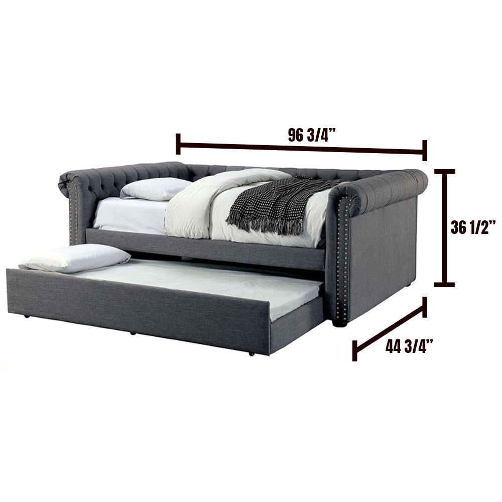Williams Twin Daybed Trundle Gray