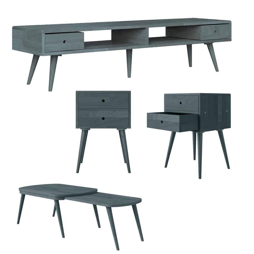 Handy Living Wood Table Set Cocktail End Table Drawer Tv Stand 20924