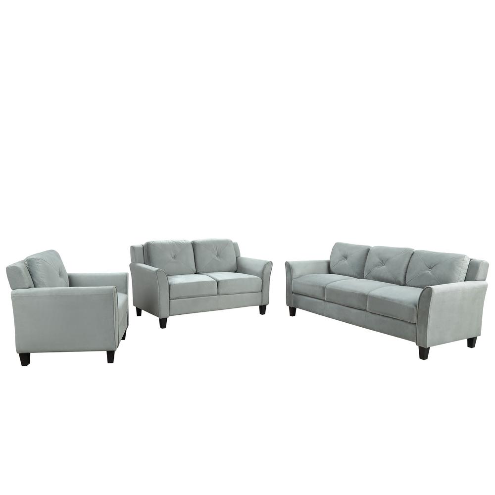 Boyel Living Chair Loveseat Sofa Set Set Gray Living Room Furniture Sets