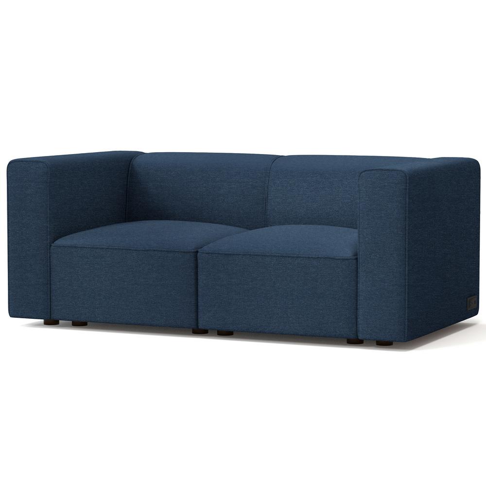 Coddle Seater Loveseat Square Arm Blue Sofas