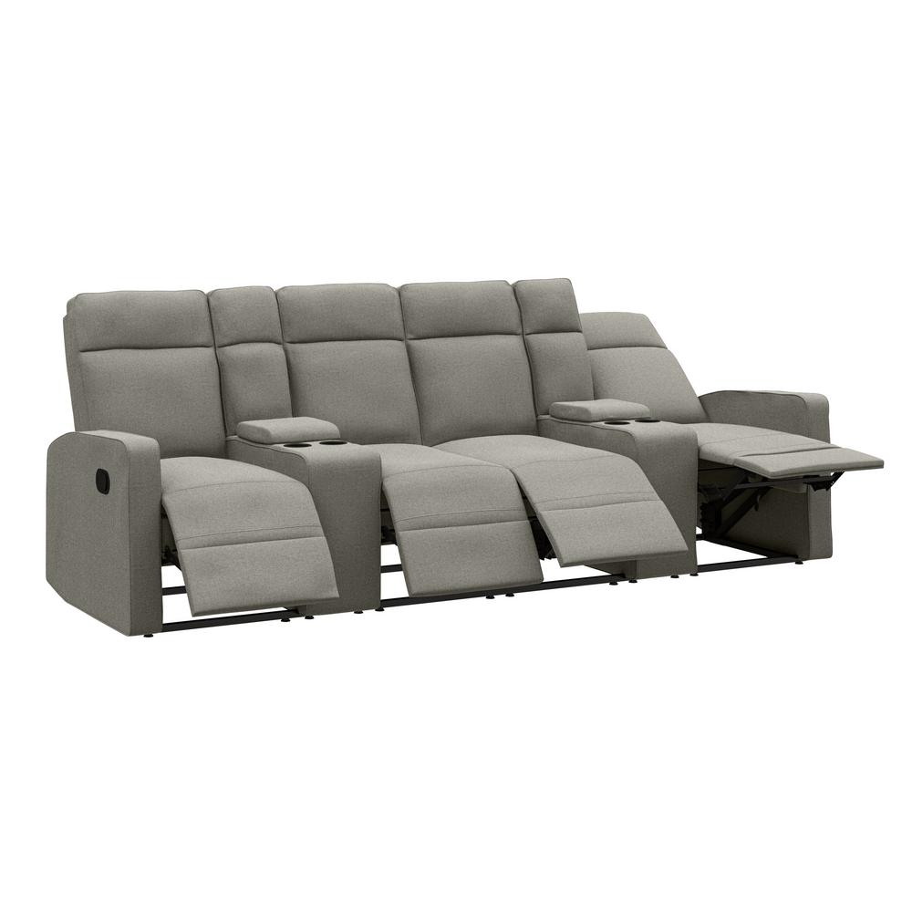 Prolounger Sofa Wide Storage Console Gray Living Room Furniture