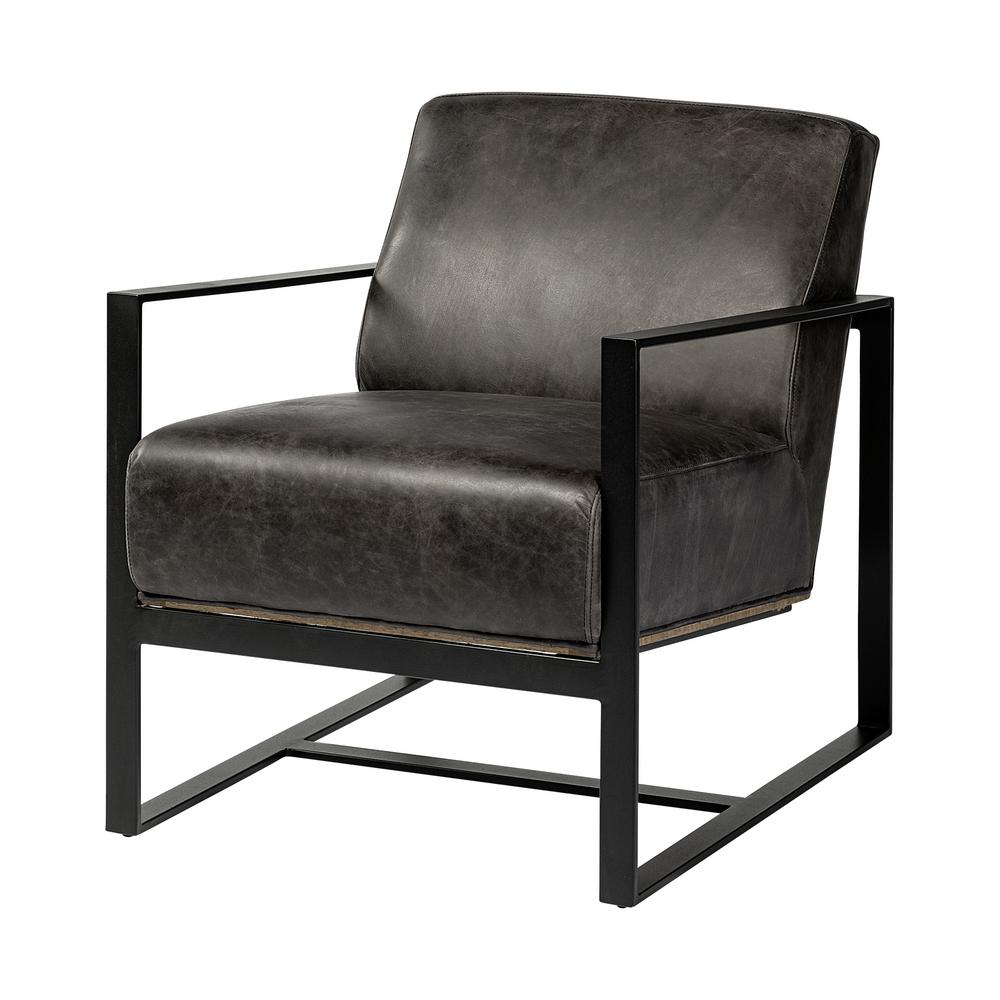 Mercana Leather Wrapped Accent Armchair Back 999