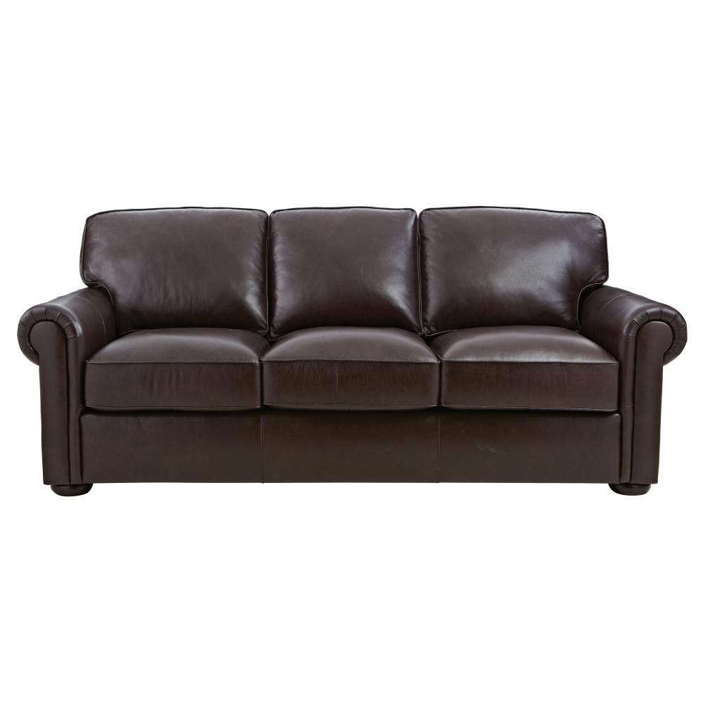 Home Decorators Leather Seater Sofa Round Arms Sofas