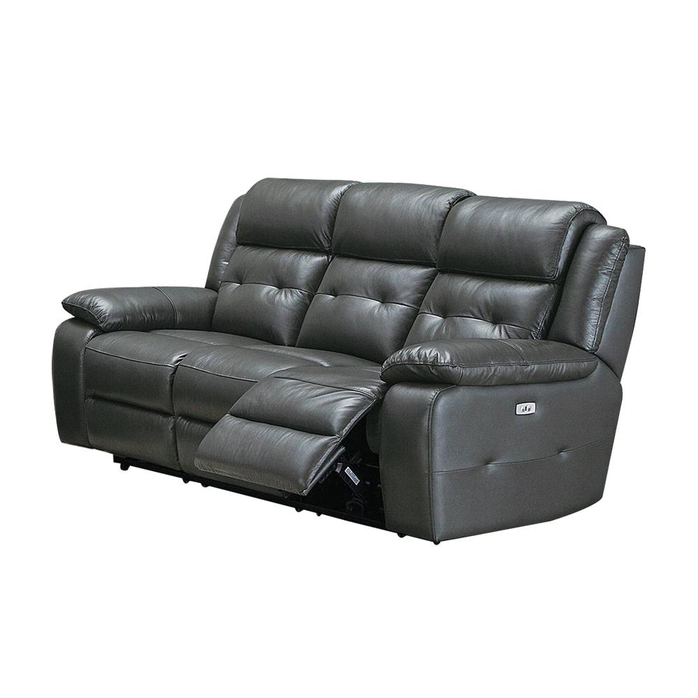 Simple Relax Leather Match Seater Sofa Tuft Port 763