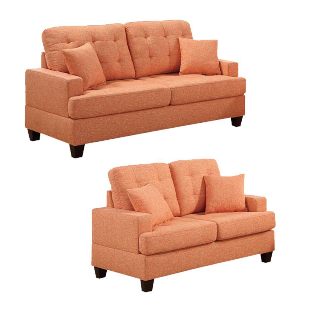 Benjara Sofa Set Plush 726