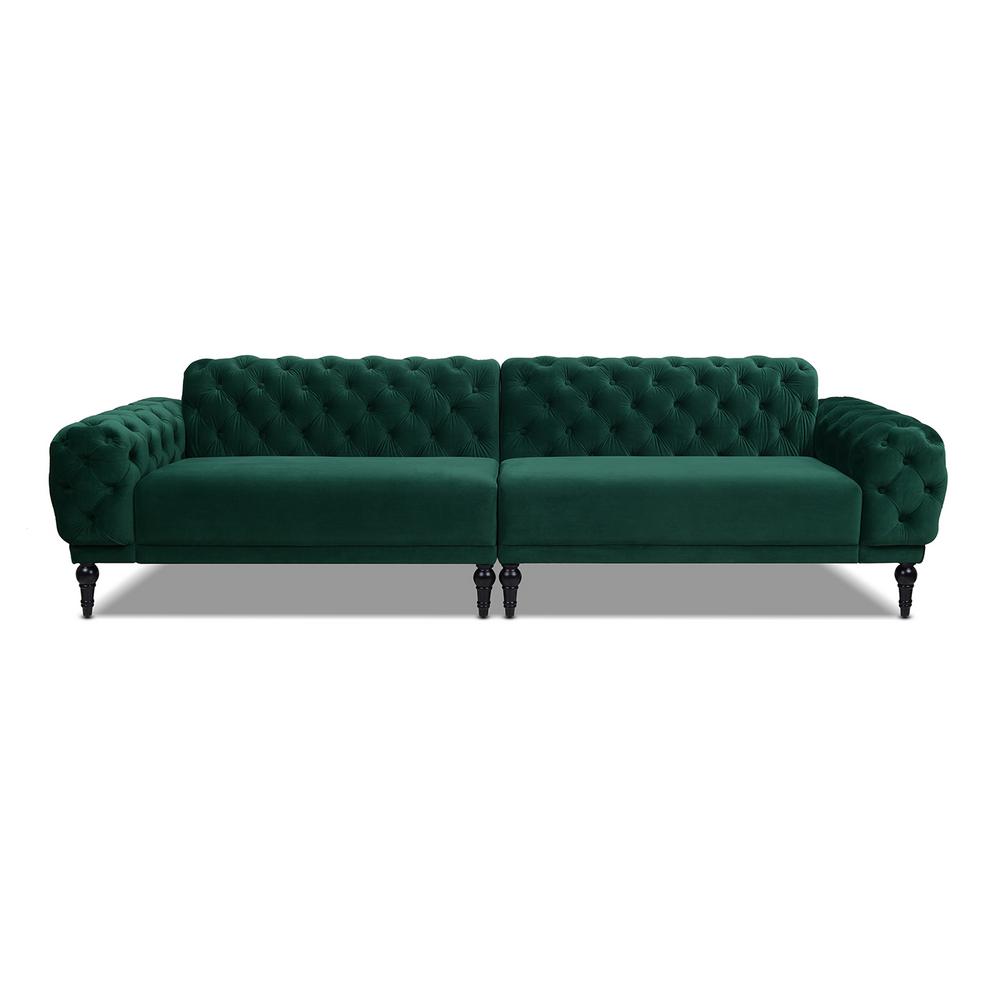 Jennifer Taylor Velvet Seater Modular Sectional Sofa Evergreen Sofas