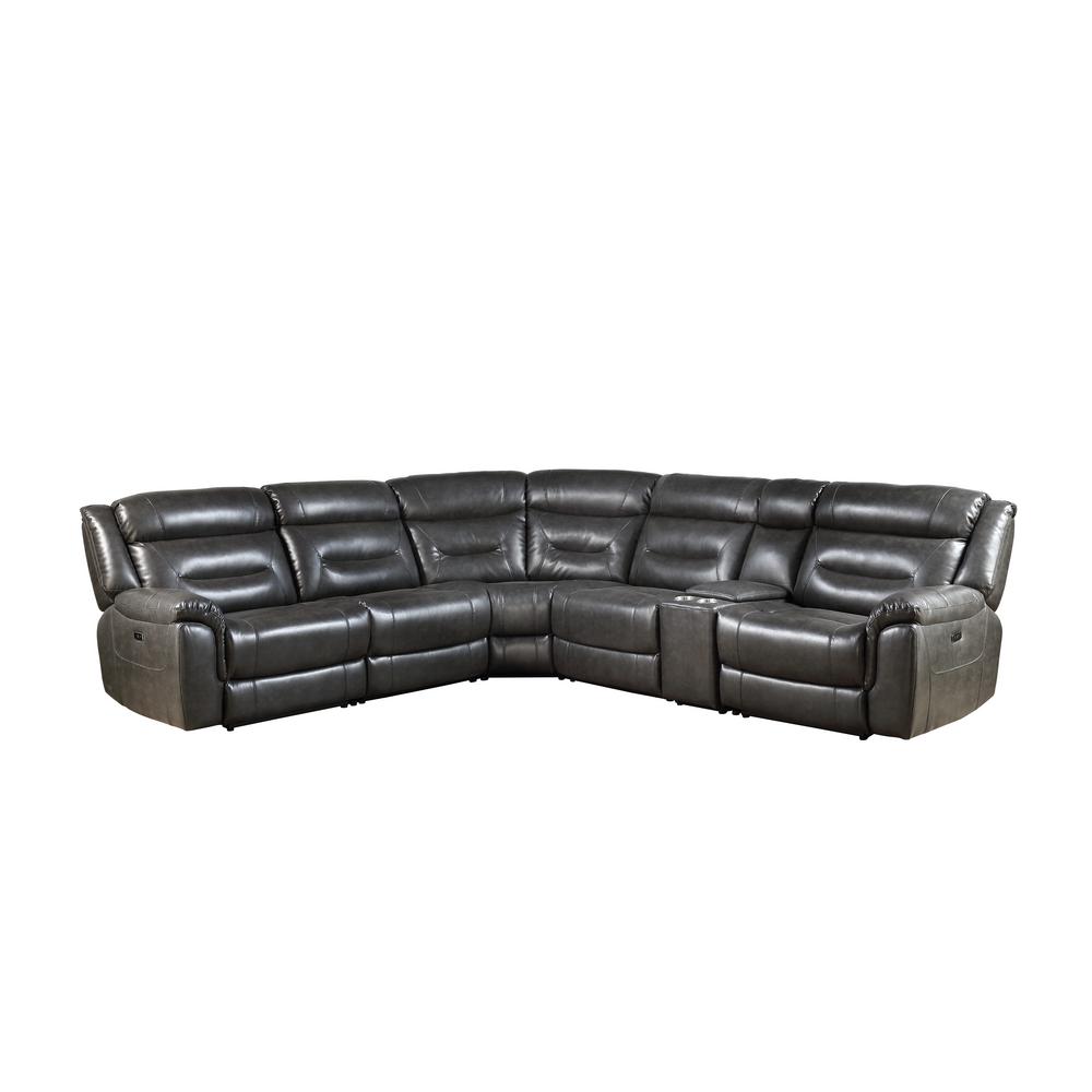 Acme Furniture Leather Imogen Sectional Sofa Leatheraire 88