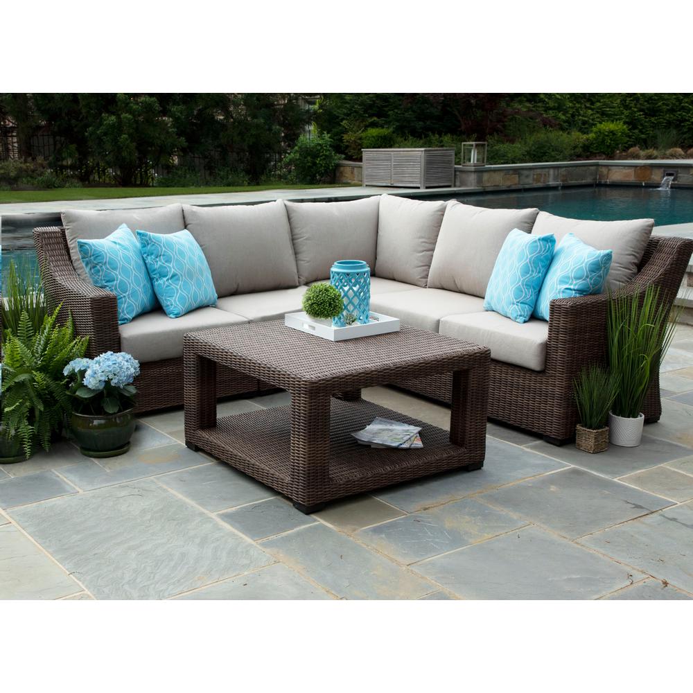 Canopy Wicker Outdoor Sectional Cast Outdoor Sofas