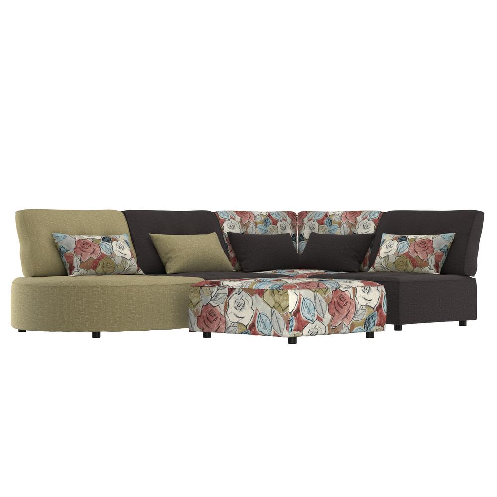 Handy Living Modular Sectional Sofa Ottoman Gr Sofas