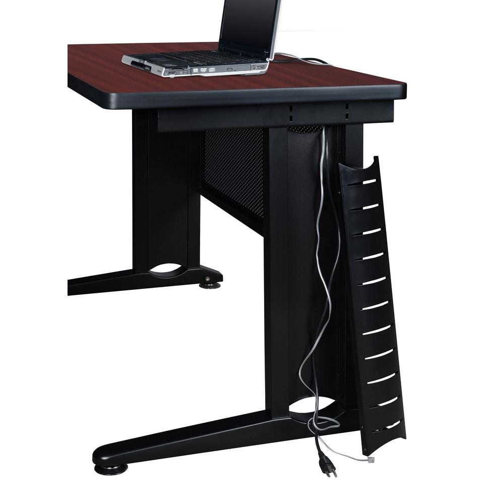 Regency Seating Double Pedestal Desk Mahogany Black Desks