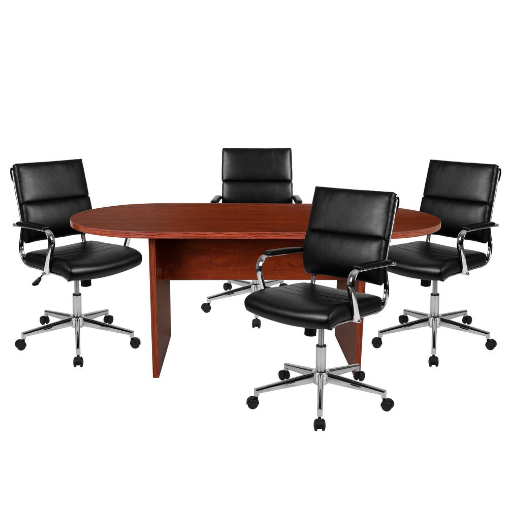 Carnegy Avenue Cherry Oval Conference Table Tilt Adjustment Conference Room Tables