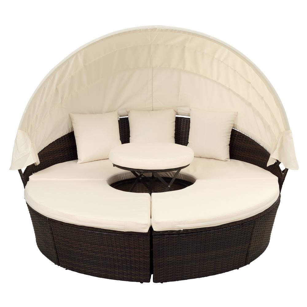 Boyel Living Round Wicker Outdoor Sectional Set 8309