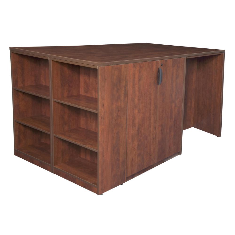 Regency Storage Cabinet Desk Bookcase End Cherry Red Office Furniture Sets