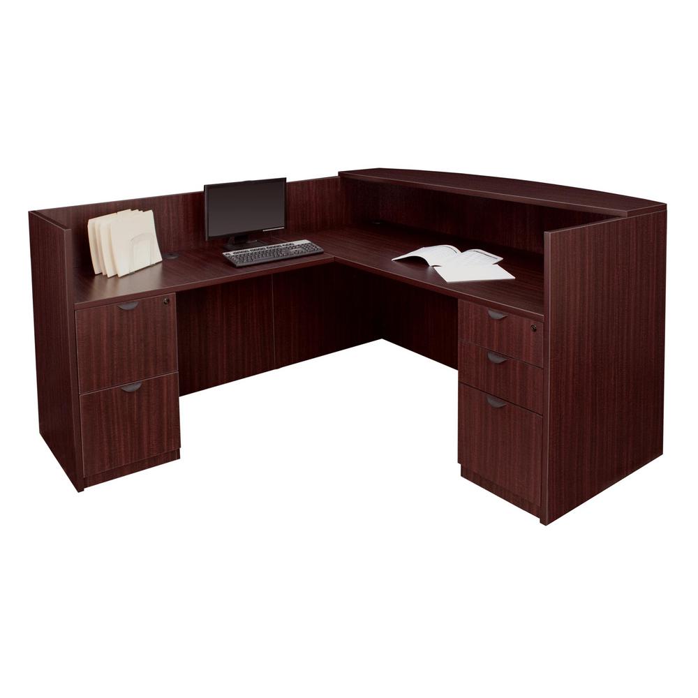 Regency Oak Double Pedestal Reception Desk Brown Desks