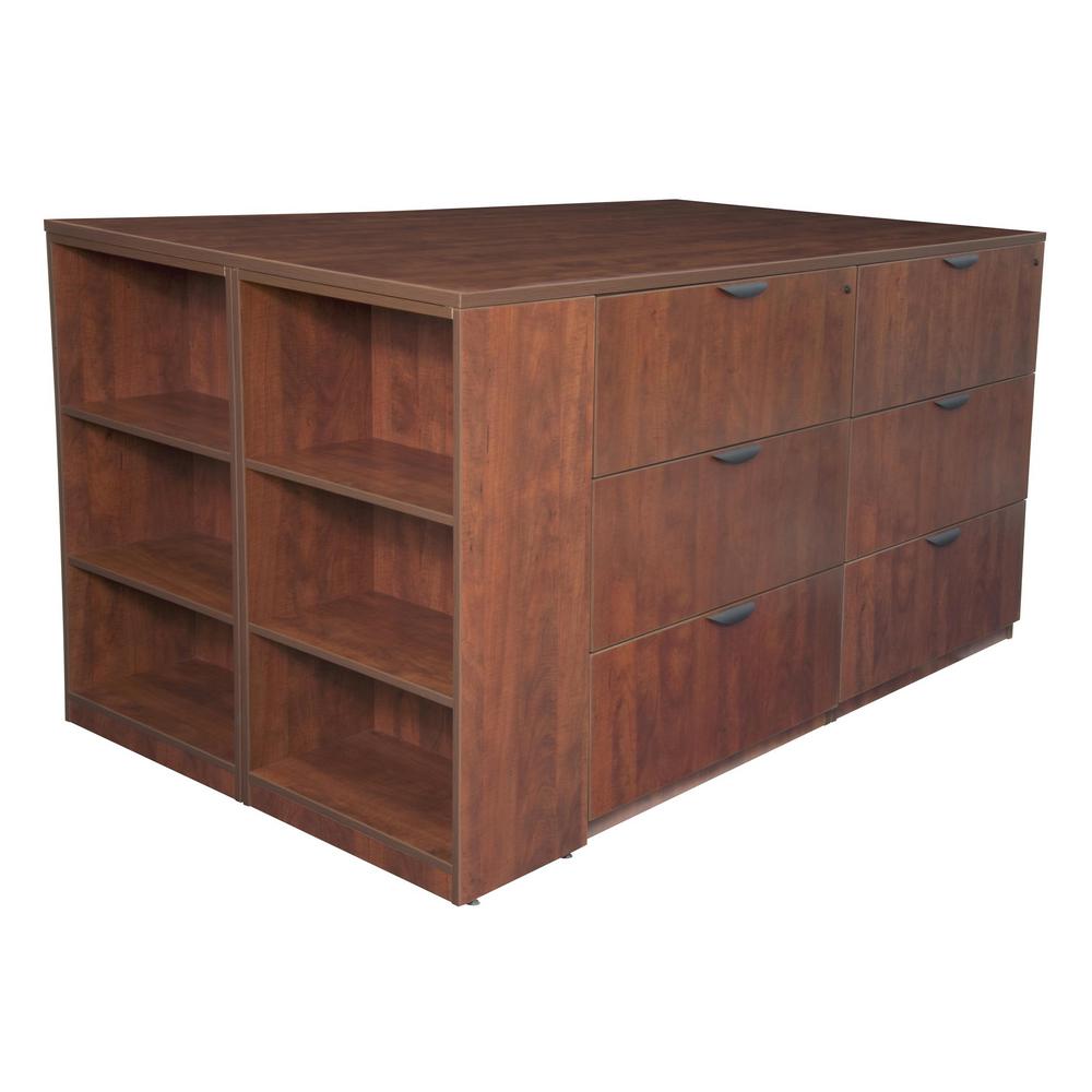 Regency Cherry Lateral File Storage Cabinet Desk Bookcase End Red Office Furniture Sets