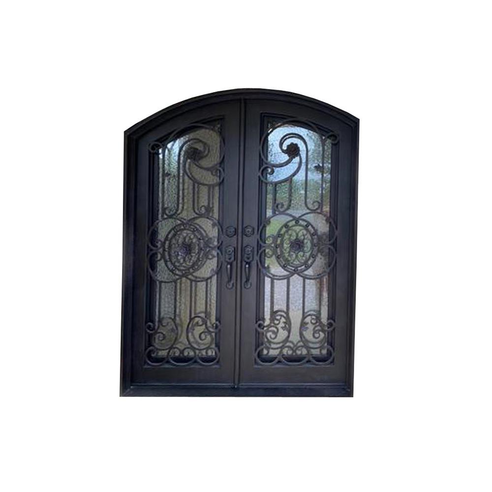 Milano Building Panel Iron Front Door Blac Doors
