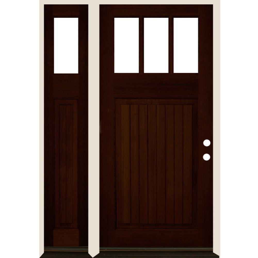 Krosswood Doors Panel Right Mahogany Front Door Left Doors