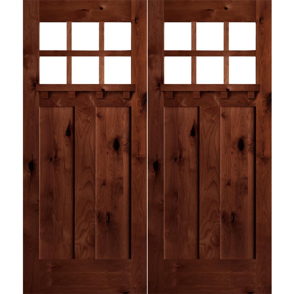 Krosswood Doors Wood Right Double Front Door Chestnut St Doors