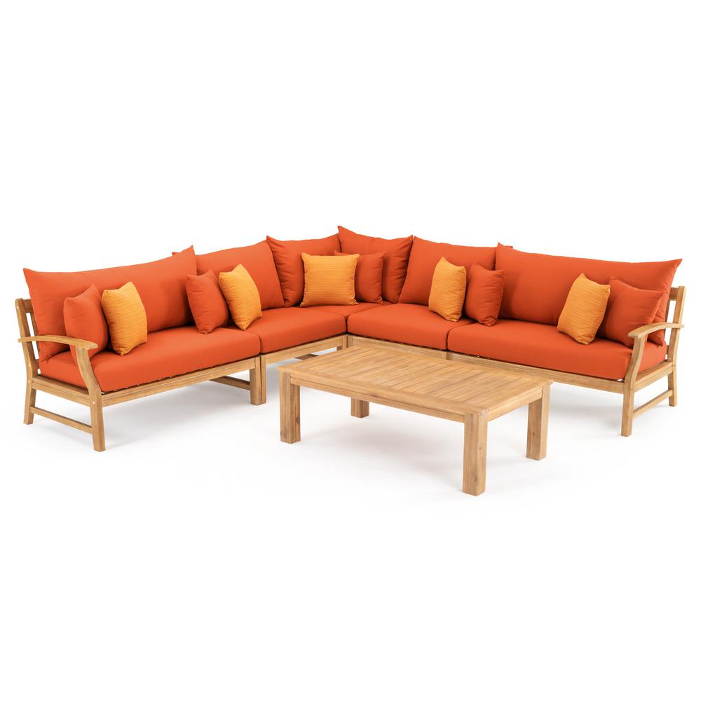 Rst Brands Outdoor Sectional Set Orange Outdoor Furniture Sets