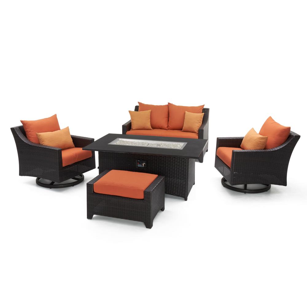 Rst Brands Patio Fire Pit Conversation Set Orange Outdoor Furniture Sets
